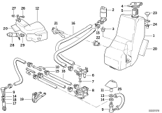 Детали системы омывателей фар