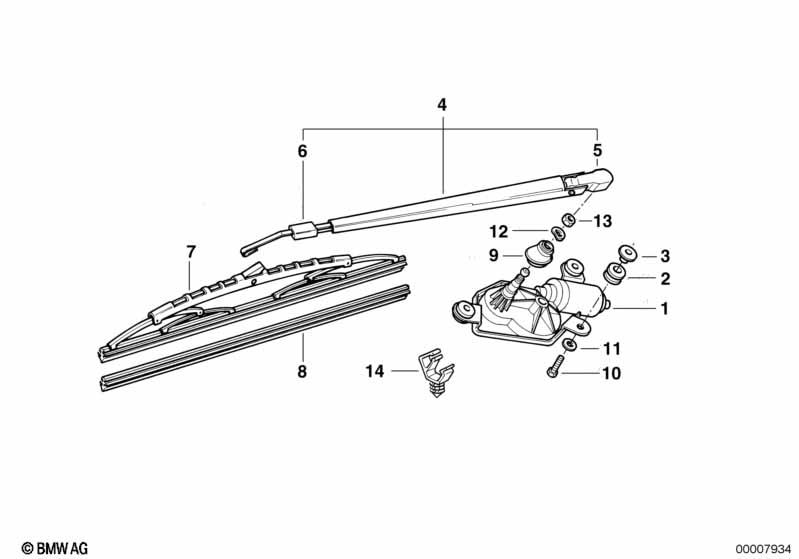 Детали очистителя заднего стекла