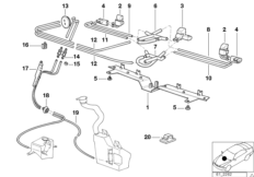 Детали интенс.стеклоочист.с 3 форсунками