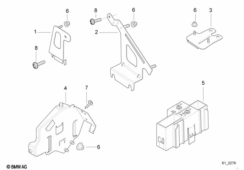 Кронштейн ЭБУ и модулей кузова