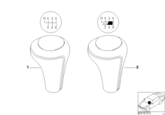 Индивидуальная головка рычага ПП кожа
