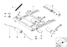 Направляющая спорт.сиденья с э/прив.