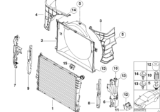 Радиатор водян.охлажд./кожух вентилятора