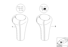 Индивидуальная головка рычага ПП кожа