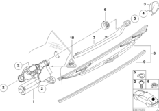 Детали очистителя заднего стекла