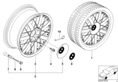 Диск BMW составной со звездобр.спиц. 76