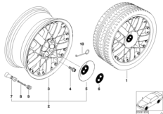 Сост.диск BMW со звездообр.спиц.диз.77