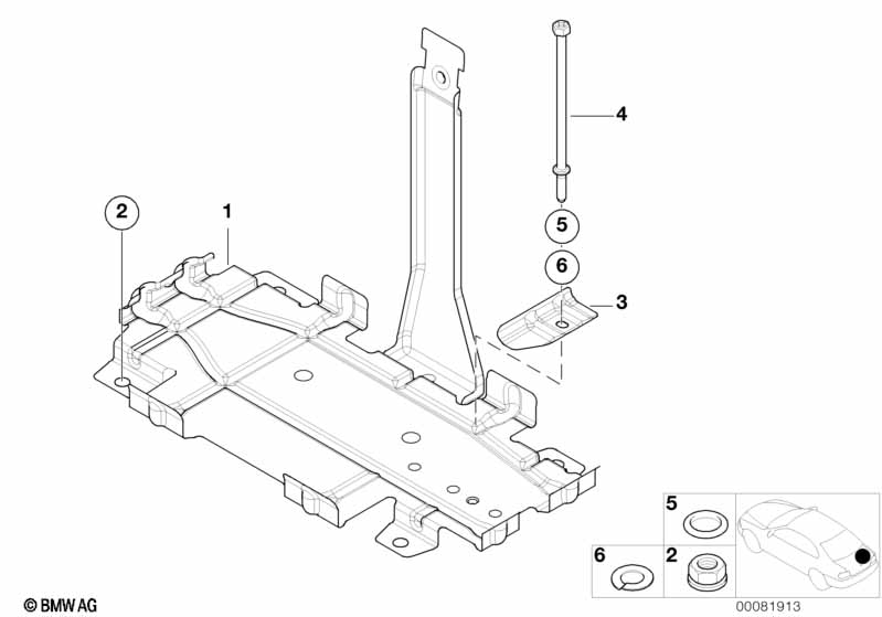 Кронштейн аккумуляторной батареи