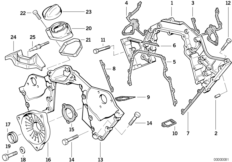 Корпус блока ГРМ Вх