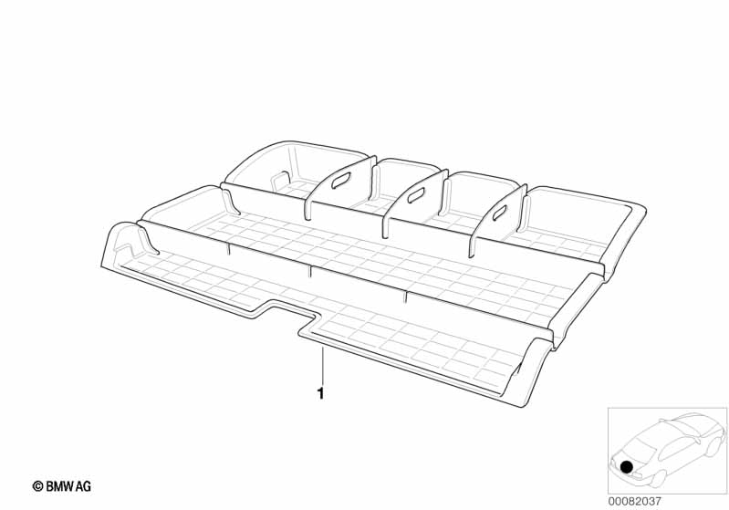 Поддон багажного отделения универсальный