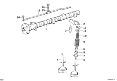 Распредвал мех.клап.газораспред./смазка