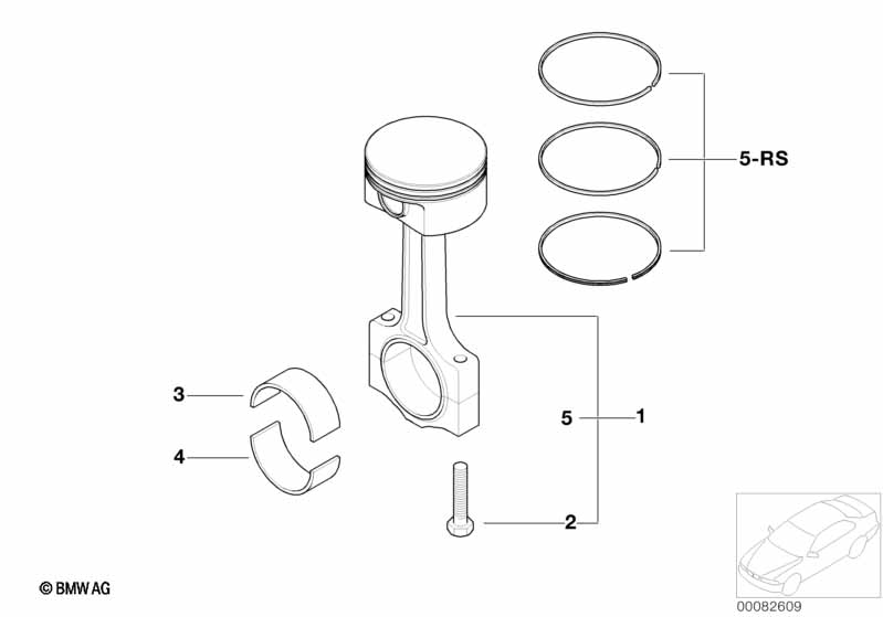 Кривош.-шатунный мех. - шатун с поршнем