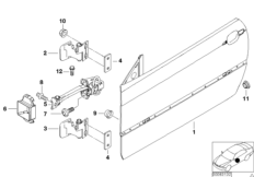 Дверь Пд, петли/ограничитель двери