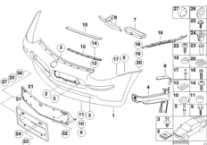Облицовка бампера Пд
