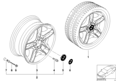 Л/c диск BMW со сдвоенными спиц.диз.88