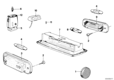 Светильник освещения салона/отражатель