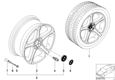 Л/c диск BMW со звездообр.спиц.диз.87