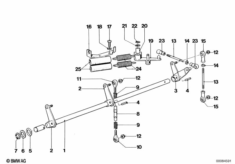 Привод педали акселератора/рычаги и тяги