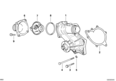 Водяная помпа сист.охлаждения/термостат