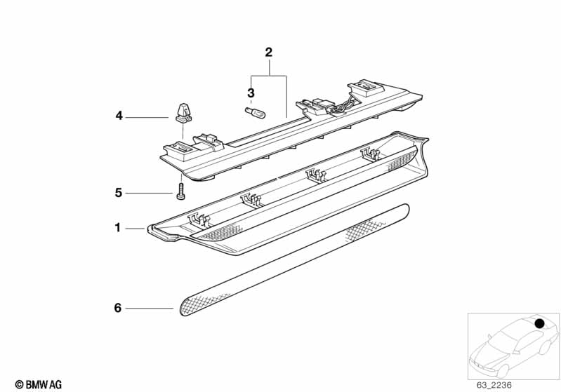 Третий фонарь стоп-сигнала/отражатель