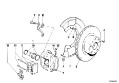 Тормозной механизм переднего колеса
