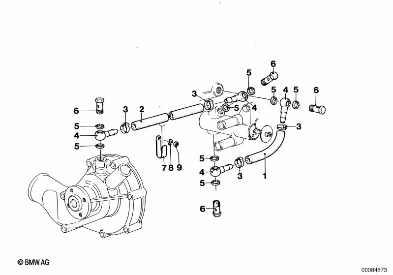 Водяная помпа, клапан, шланги