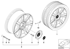 Л/c диск BMW со звездообр.спиц.диз.96