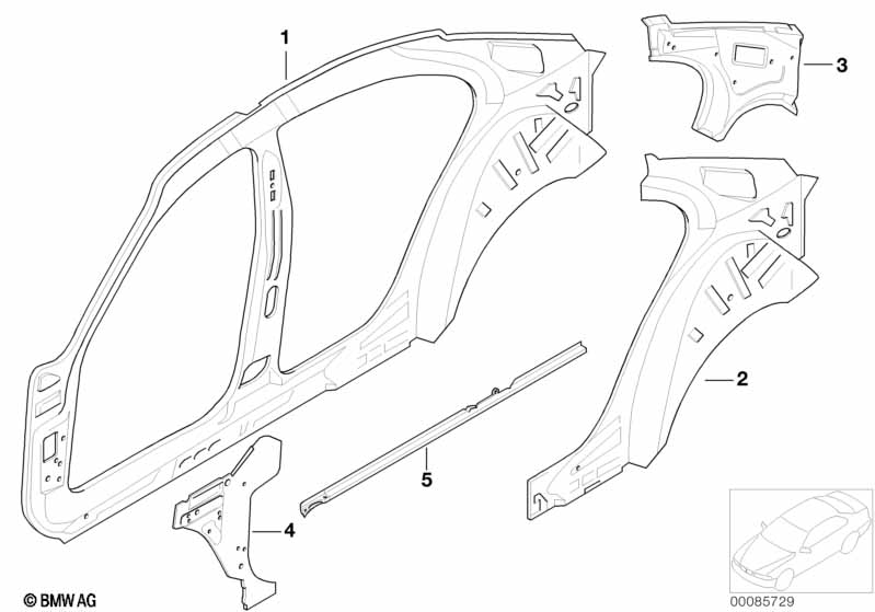 Детали бокового каркаса
