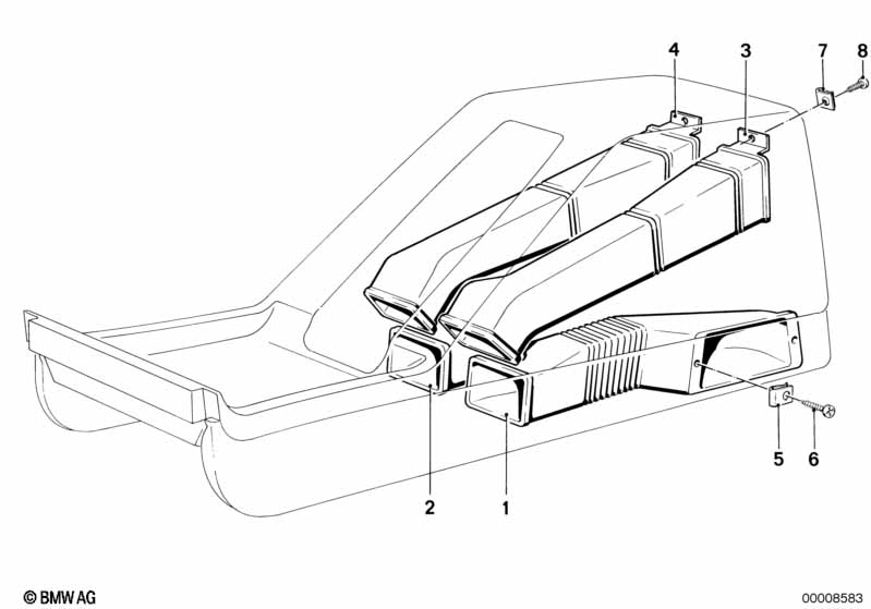 Канал горячего воздуха задн.ч.салона