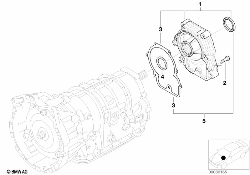 A5S360R/390R выходной вал, полноприв.