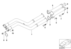 Система выпуска ОГ Пд/промежут.трубы