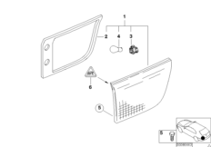 Блок задних фонарей на багажной двери