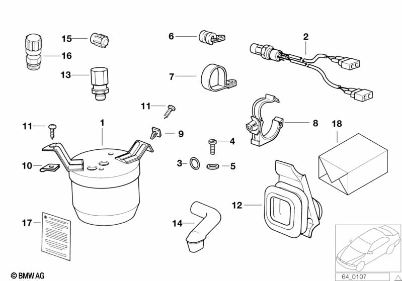 Бачок осушителя/пневмоперекл./мел.детали
