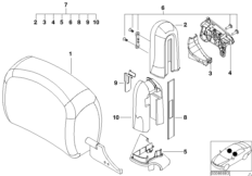 Сиденье Пд, подголовник спорт.сиденья