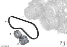 Ременный привод компрессора кондиц.