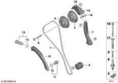 Приводная цепь мех.газораспред.цил.1-4