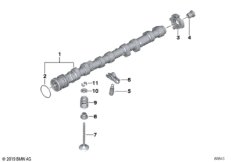 Распредвал управления выпускн.клапанами