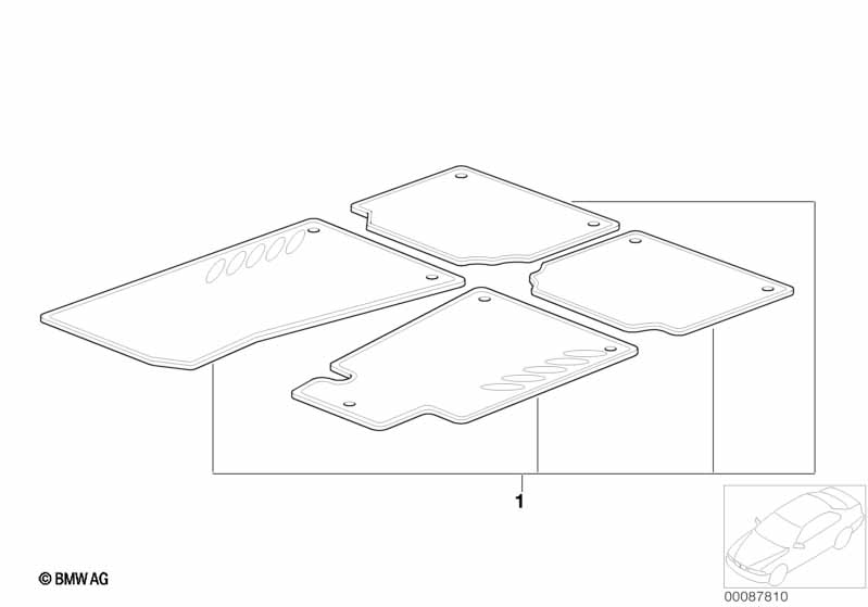 Ножные коврики City алюминий