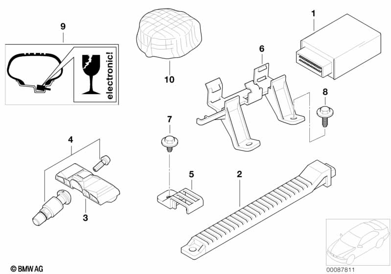 ЭБУ сист.контроля давления в шинах (RDC)