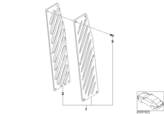 Алюм.подст.д.левой ноги BMW Performance