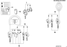 Ключ с аккумулятором (с 09/1999)