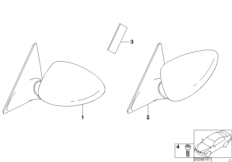 Дооснащение наружным зеркалом в M-стиле
