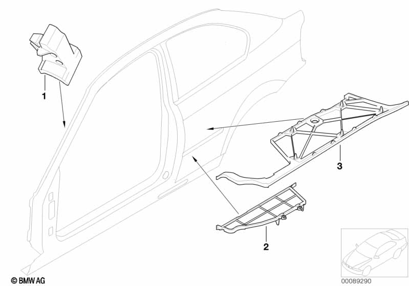 Детали из шумопогл.матер.в полост.боков.