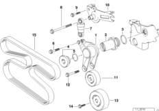 Ременный привод водяной помпы/генератора