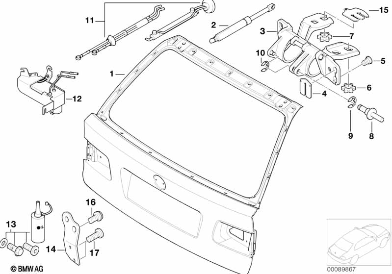 Багажная дверь/ гидравлические элементы