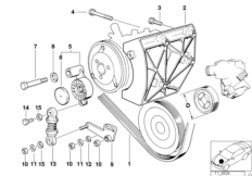 Ремен.привод вод.помпы/компрес.кондиц.