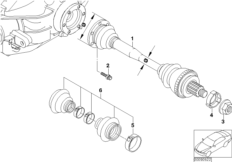 Выходной вал с сепаратором шарикоподш.