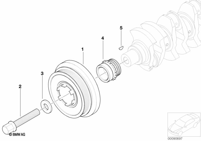 M47 шкив коленвала