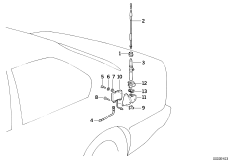 Радиоантенна/антенна телефона спецавтом.