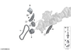 Приводная цепь механ.газораспред. Нж